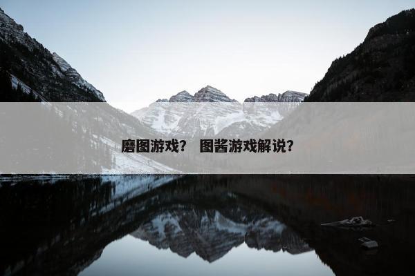 磨图游戏？ 图酱游戏解说？