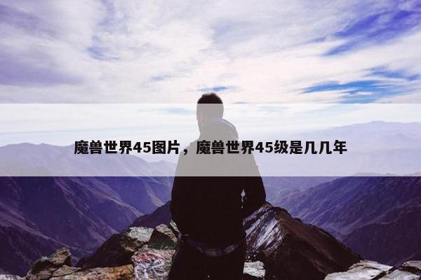 魔兽世界45图片，魔兽世界45级是几几年