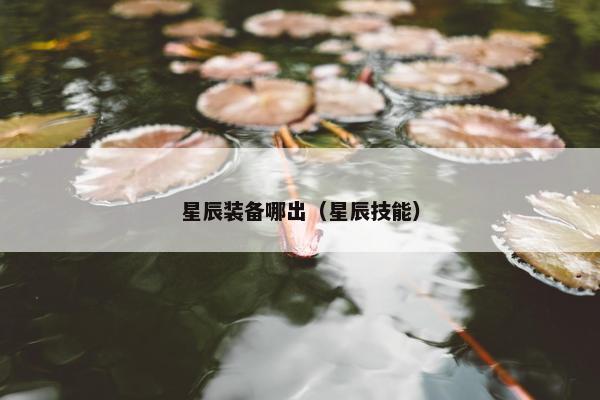 星辰装备哪出（星辰技能）