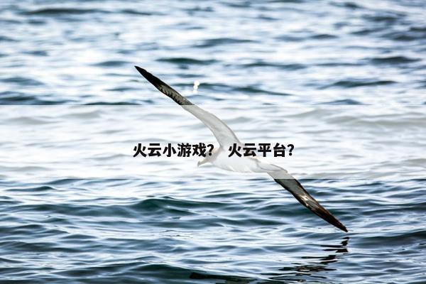 火云小游戏？ 火云平台？