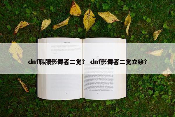 dnf韩服影舞者二觉？ dnf影舞者二觉立绘？