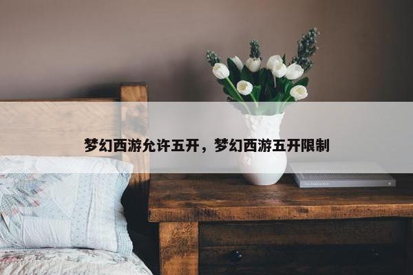 梦幻西游允许五开，梦幻西游五开限制