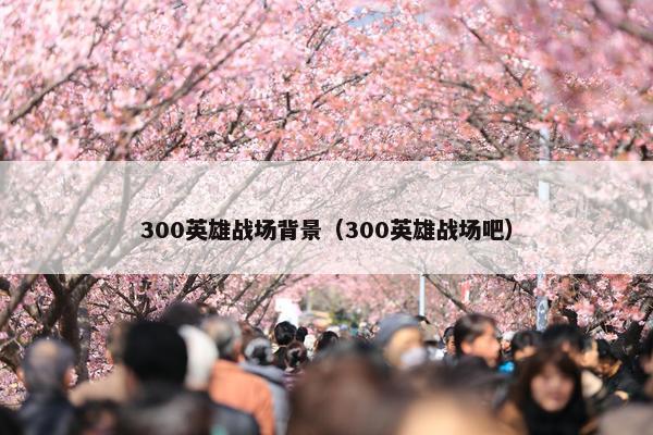 300英雄战场背景（300英雄战场吧）
