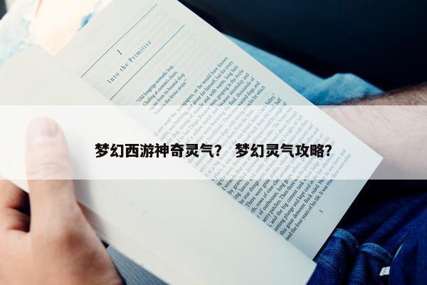 梦幻西游神奇灵气？ 梦幻灵气攻略？