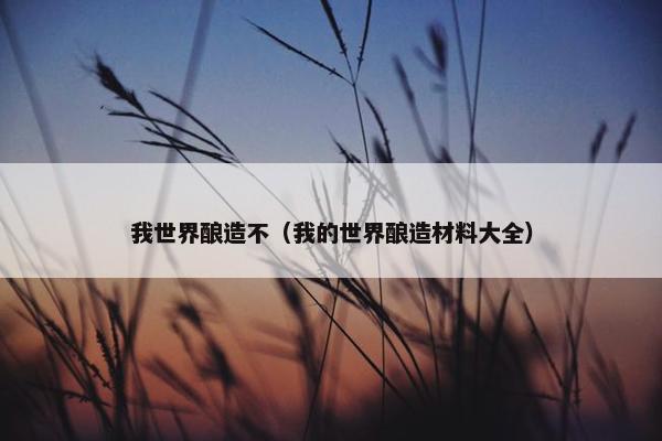 我世界酿造不（我的世界酿造材料大全）