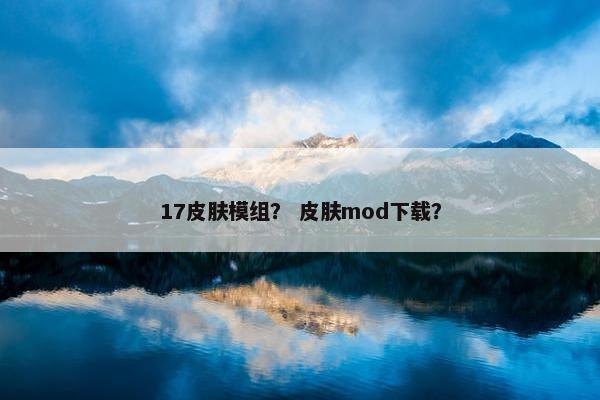 17皮肤模组？ 皮肤mod下载？