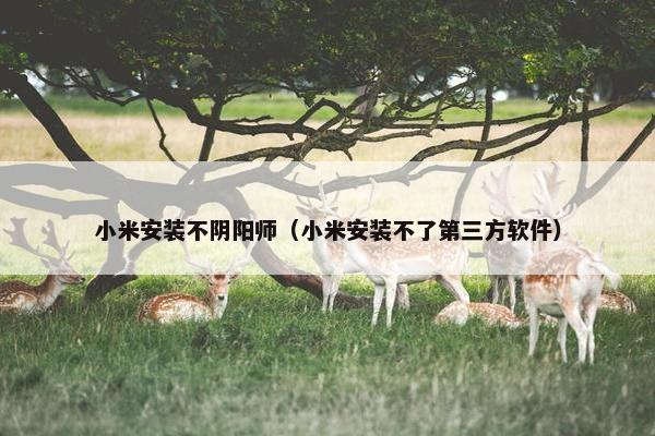 小米安装不阴阳师（小米安装不了第三方软件）