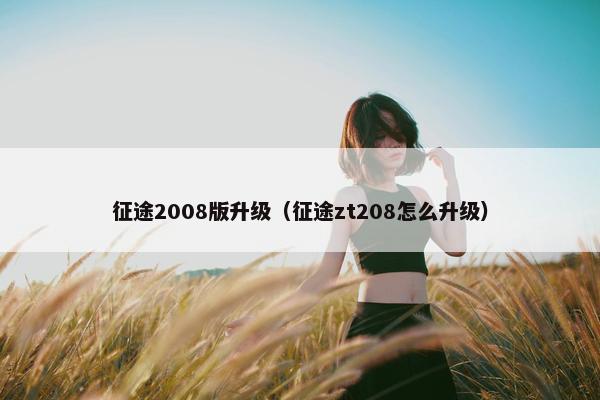 征途2008版升级（征途zt208怎么升级）