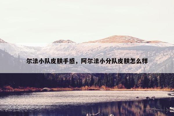 尔法小队皮肤手感，阿尔法小分队皮肤怎么样