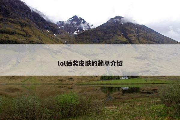 lol抽奖皮肤的简单介绍