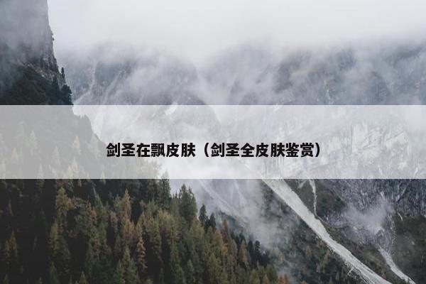 剑圣在飘皮肤（剑圣全皮肤鉴赏）