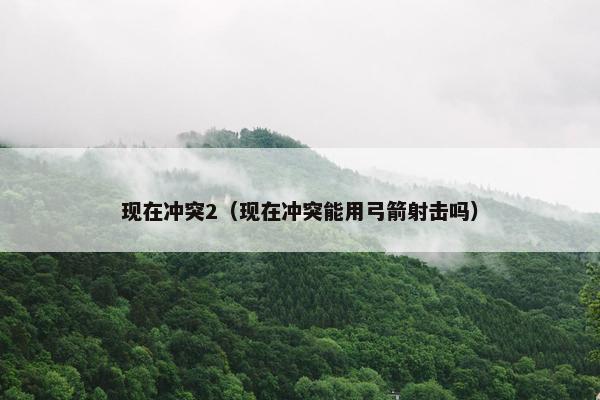 现在冲突2（现在冲突能用弓箭射击吗）