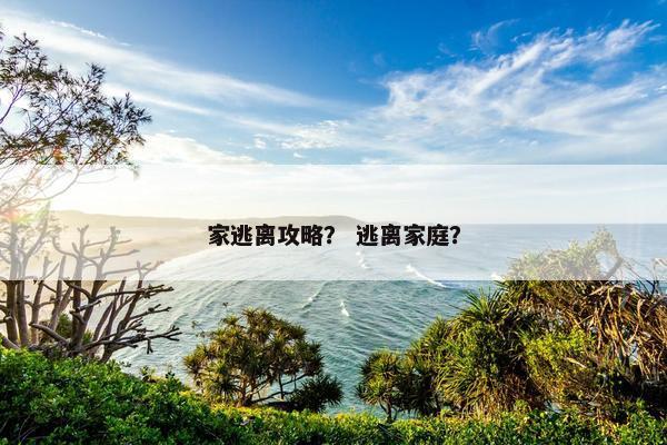 家逃离攻略？ 逃离家庭？