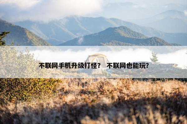 不联网手机升级打怪？ 不联网也能玩？