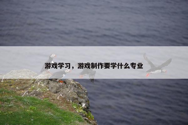 游戏学习，游戏制作要学什么专业