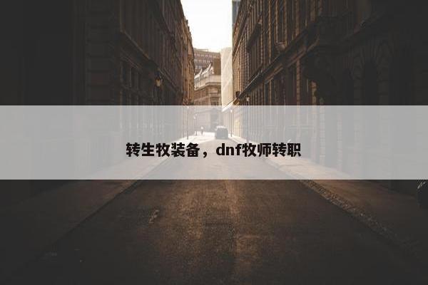 转生牧装备，dnf牧师转职