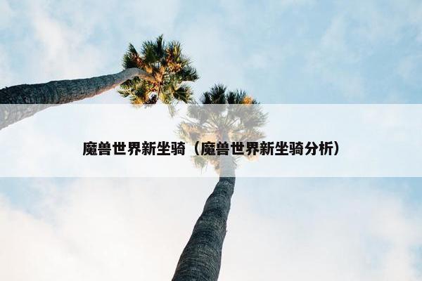魔兽世界新坐骑（魔兽世界新坐骑分析）