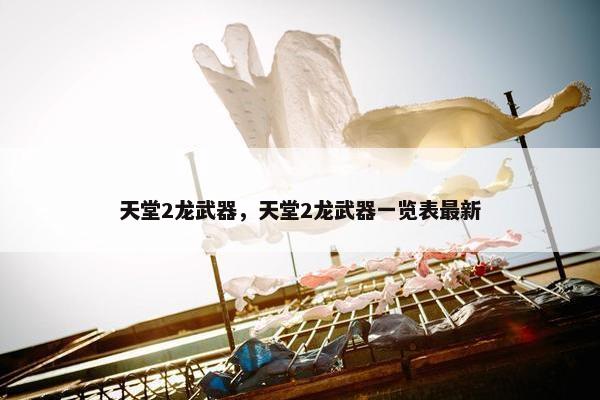 天堂2龙武器，天堂2龙武器一览表最新