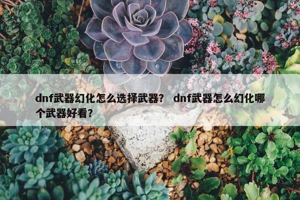 dnf武器幻化怎么选择武器？ dnf武器怎么幻化哪个武器好看？