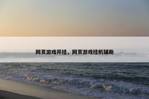 网页游戏开挂，网页游戏挂机辅助
