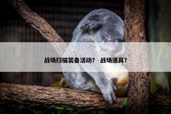 战场扫描装备活动？ 战场道具？