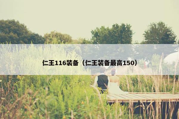 仁王116装备（仁王装备最高150）