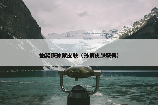 抽奖获孙策皮肤（孙策皮肤获得）