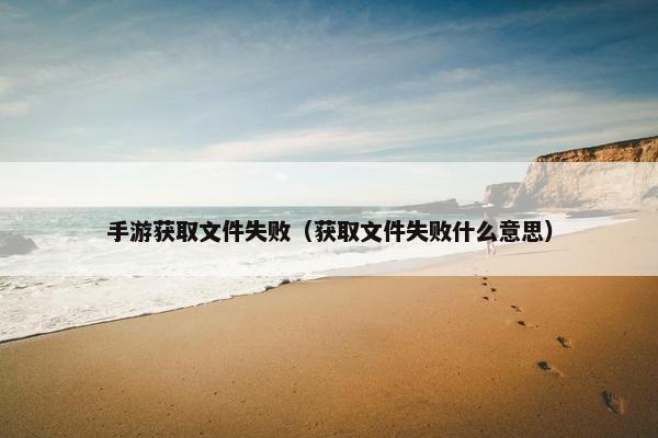 手游获取文件失败（获取文件失败什么意思）