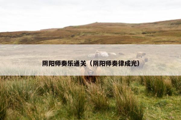 阴阳师奏乐通关（阴阳师奏律成光）