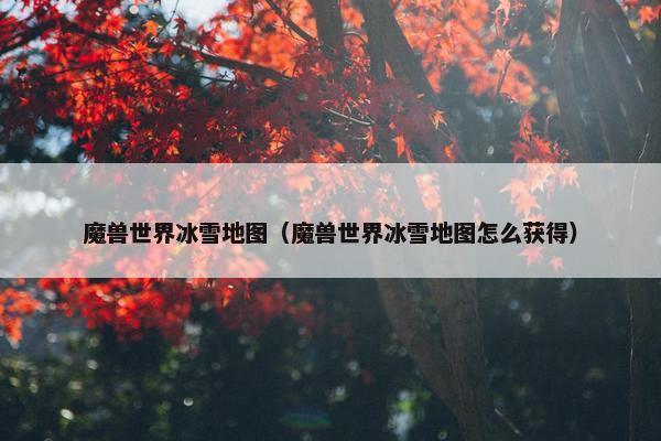 魔兽世界冰雪地图（魔兽世界冰雪地图怎么获得）