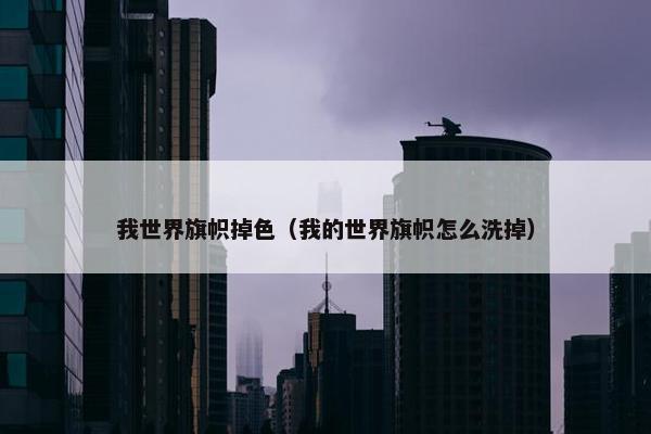 我世界旗帜掉色（我的世界旗帜怎么洗掉）