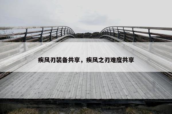 疾风刃装备共享，疾风之刃难度共享
