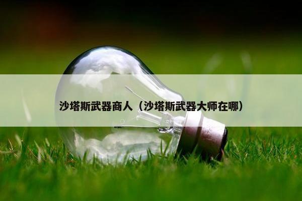 沙塔斯武器商人（沙塔斯武器大师在哪）