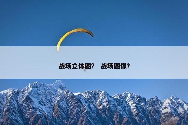 战场立体图？ 战场图像？