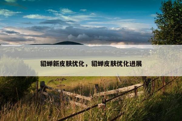 貂蝉新皮肤优化，貂蝉皮肤优化进展