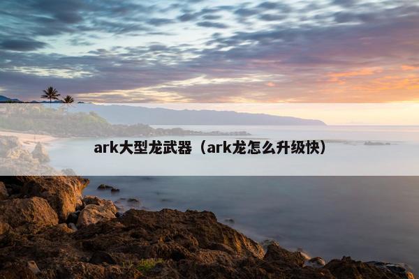 ark大型龙武器（ark龙怎么升级快）