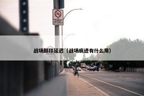 战场脚印延迟（战场痕迹有什么用）