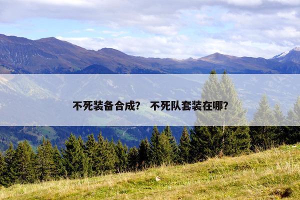 不死装备合成？ 不死队套装在哪？