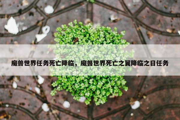 魔兽世界任务死亡降临，魔兽世界死亡之翼降临之日任务