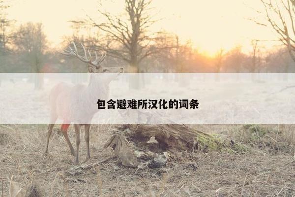 包含避难所汉化的词条