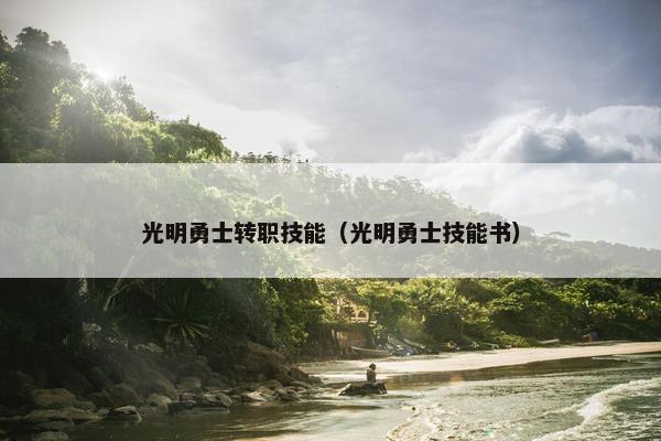 光明勇士转职技能（光明勇士技能书）
