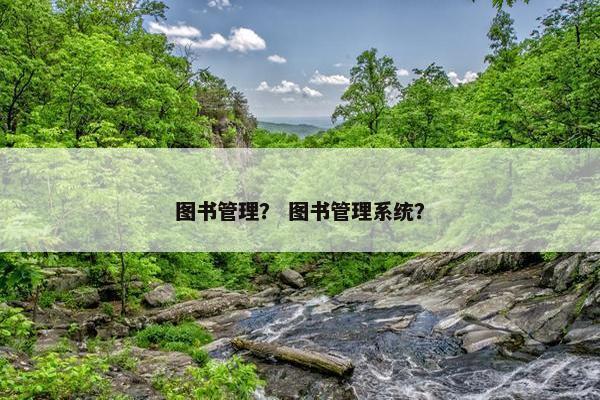 图书管理？ 图书管理系统？