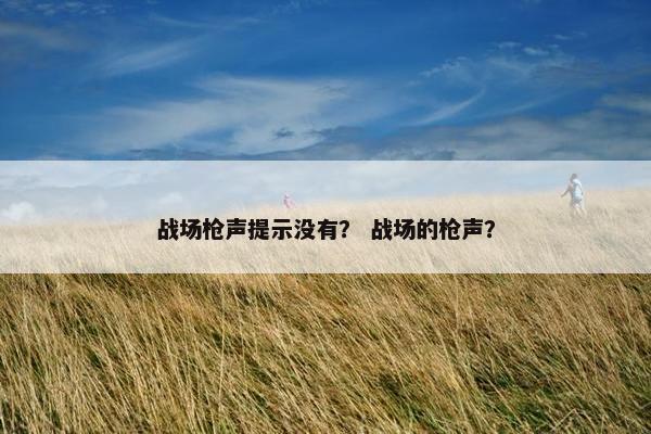 战场枪声提示没有？ 战场的枪声？