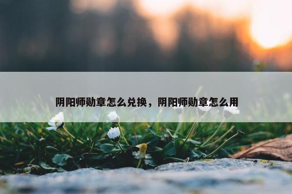 阴阳师勋章怎么兑换，阴阳师勋章怎么用