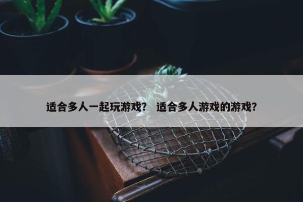 适合多人一起玩游戏？ 适合多人游戏的游戏？