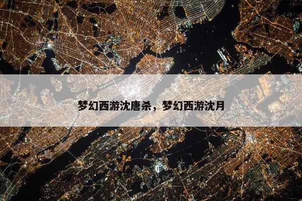 梦幻西游沈唐杀，梦幻西游沈月