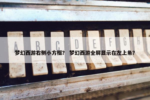 梦幻西游右侧小方框？ 梦幻西游全屏显示在左上角？