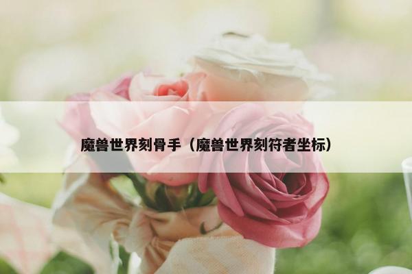 魔兽世界刻骨手（魔兽世界刻符者坐标）