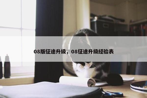 08版征途升级，08征途升级经验表