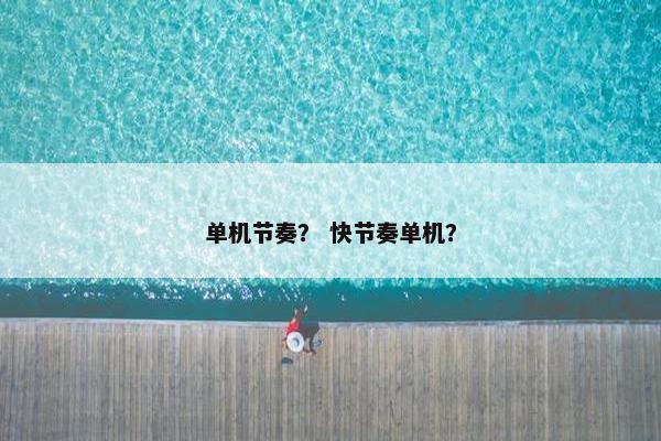 单机节奏？ 快节奏单机？